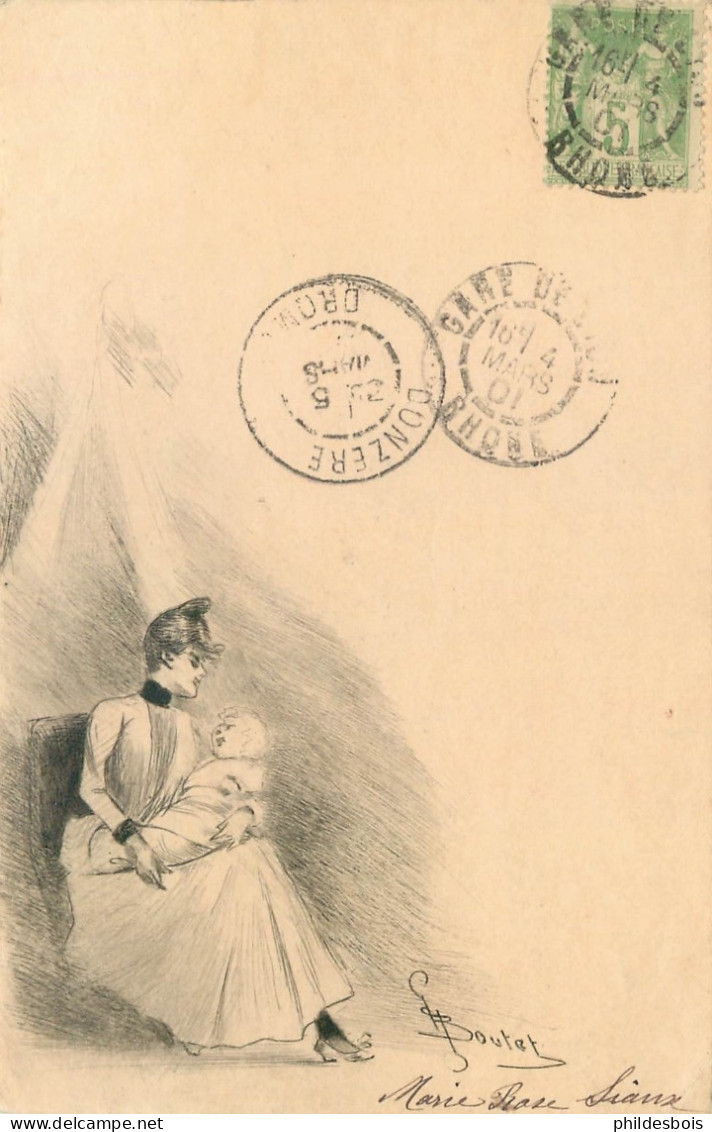 Henri BOUTET Illustrateur Femme Pionniere 1900 - Boutet