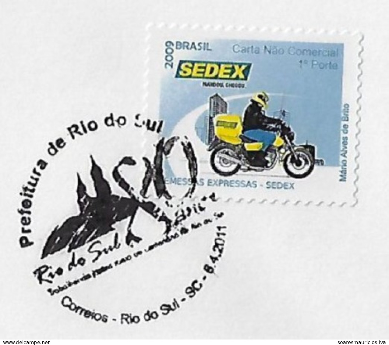 Brazil 2011 Cover Commemorative Cancel 80 Years Of Rio Do Sul City - Brieven En Documenten