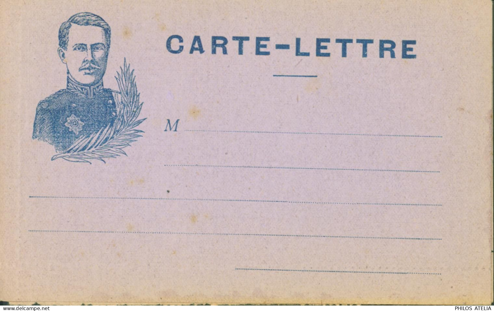Belgique Guerre 14 Roi Belge Albert 1er FM Franchise Militaire Neuve - Letter-Cards