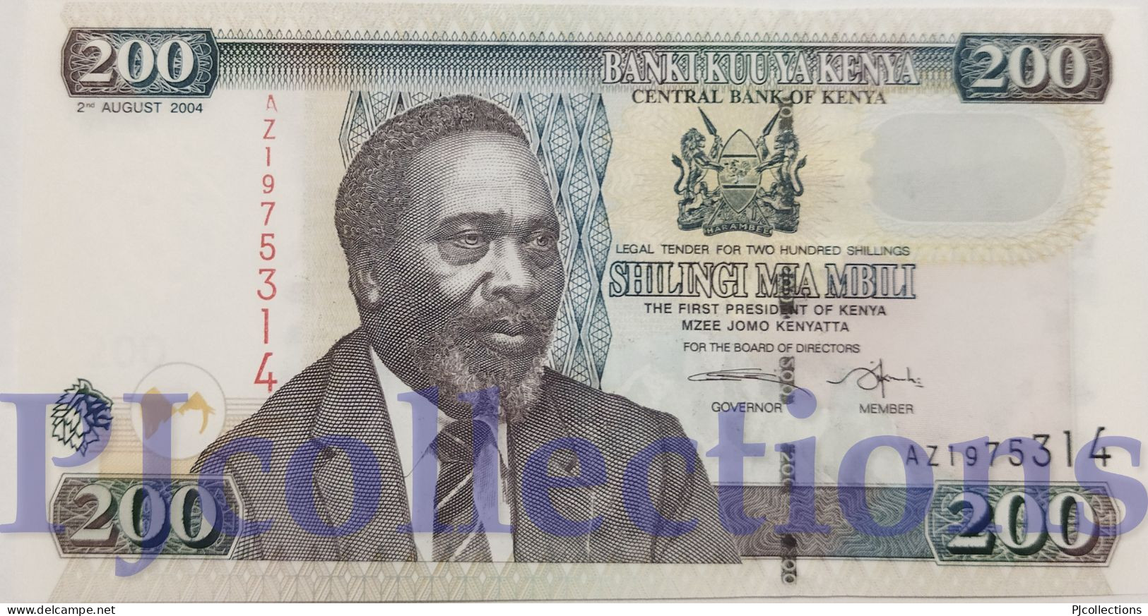 KENYA 200 SHILLINGS 2004 PICK 43b UNC - Kenia