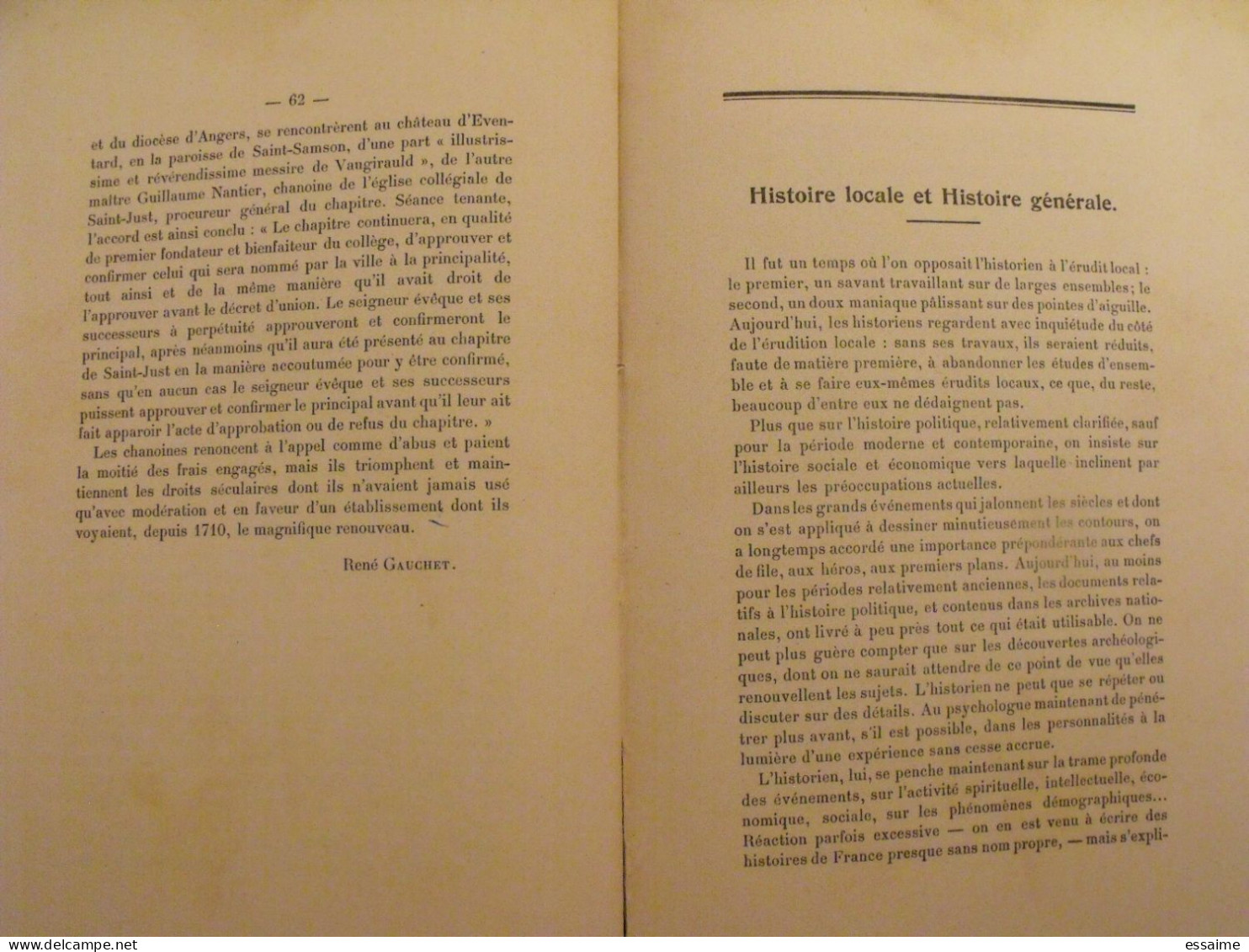 bulletin historique et archéologique de la Mayenne. 1948-52, tome LXII-226. Laval Chateau-Gontier. Goupil.
