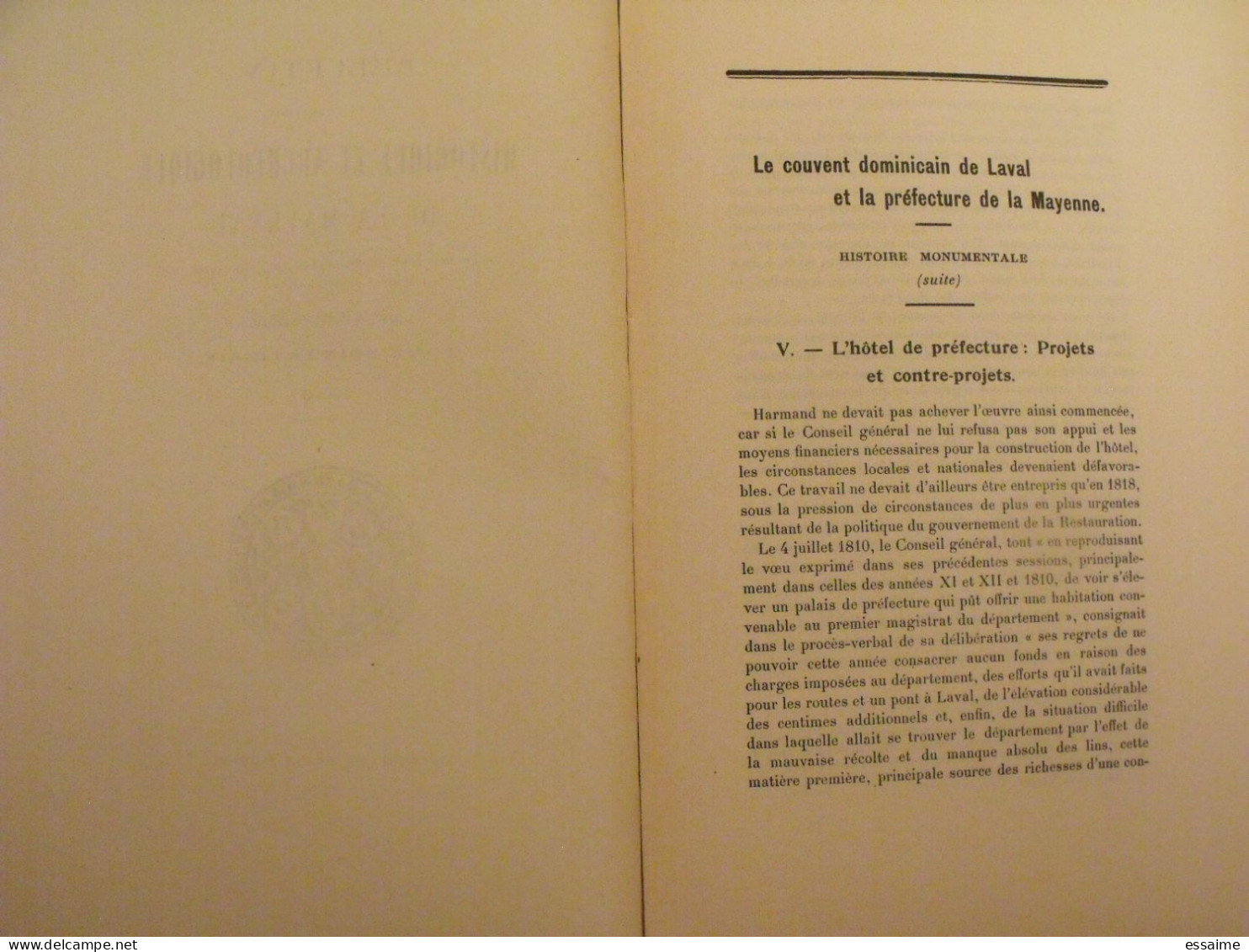 bulletin historique et archéologique de la Mayenne. 1956, tome LXVI-230. Laval Chateau-Gontier. Goupil.