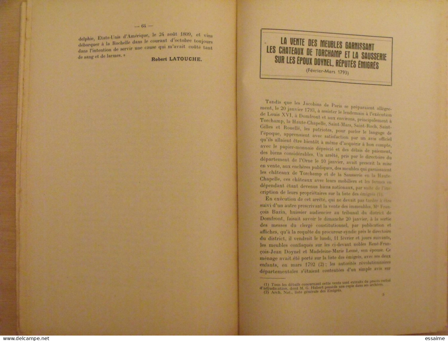 Bulletin Historique Et Archéologique De La Mayenne. 1956, Hors Série-231. Laval Chateau-Gontier. Goupil. - Pays De Loire