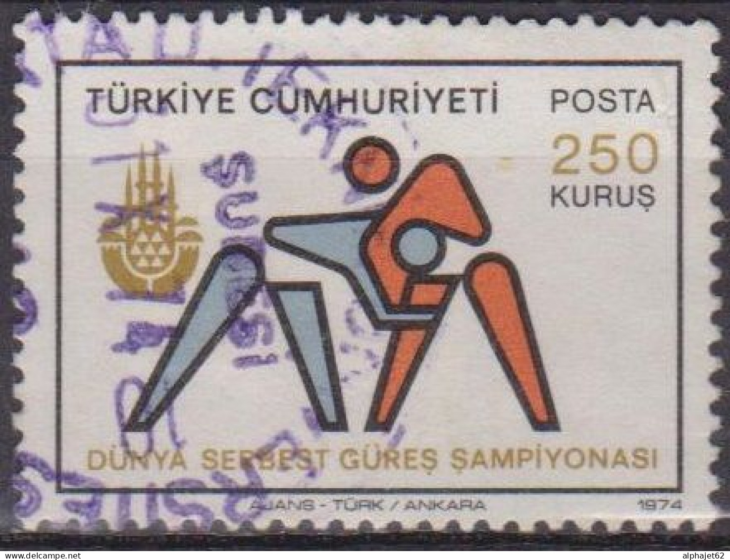 Sport Olympique - TURQUIE - Lutte Libre - N° 2103 - 1974 - Gebraucht