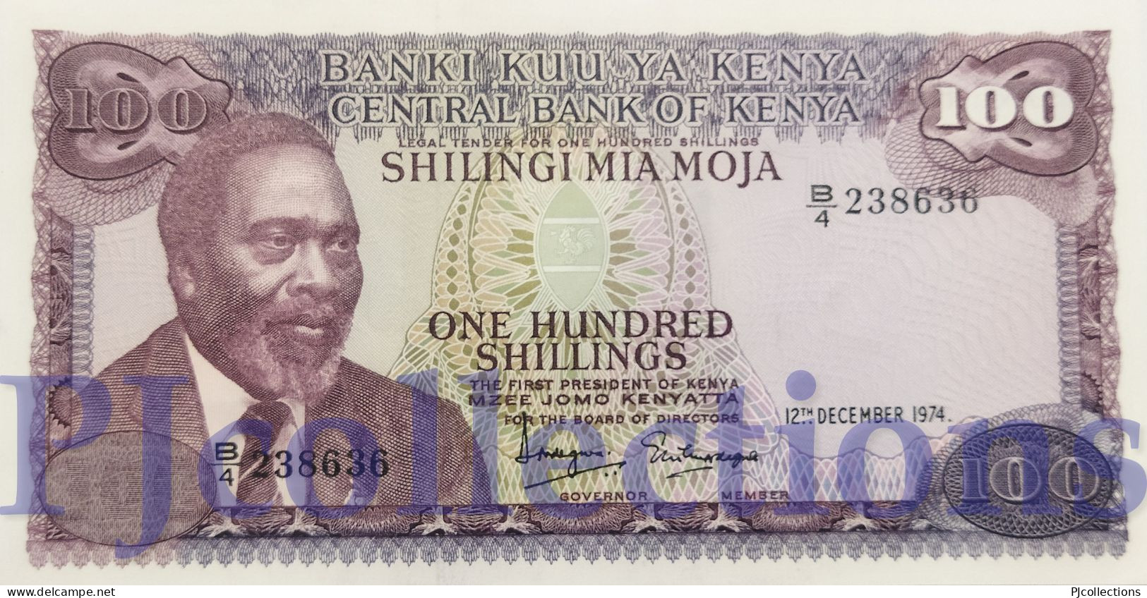 KENYA 100 SHILLINGS 1974 PICK 14a UNC RARE - Kenya