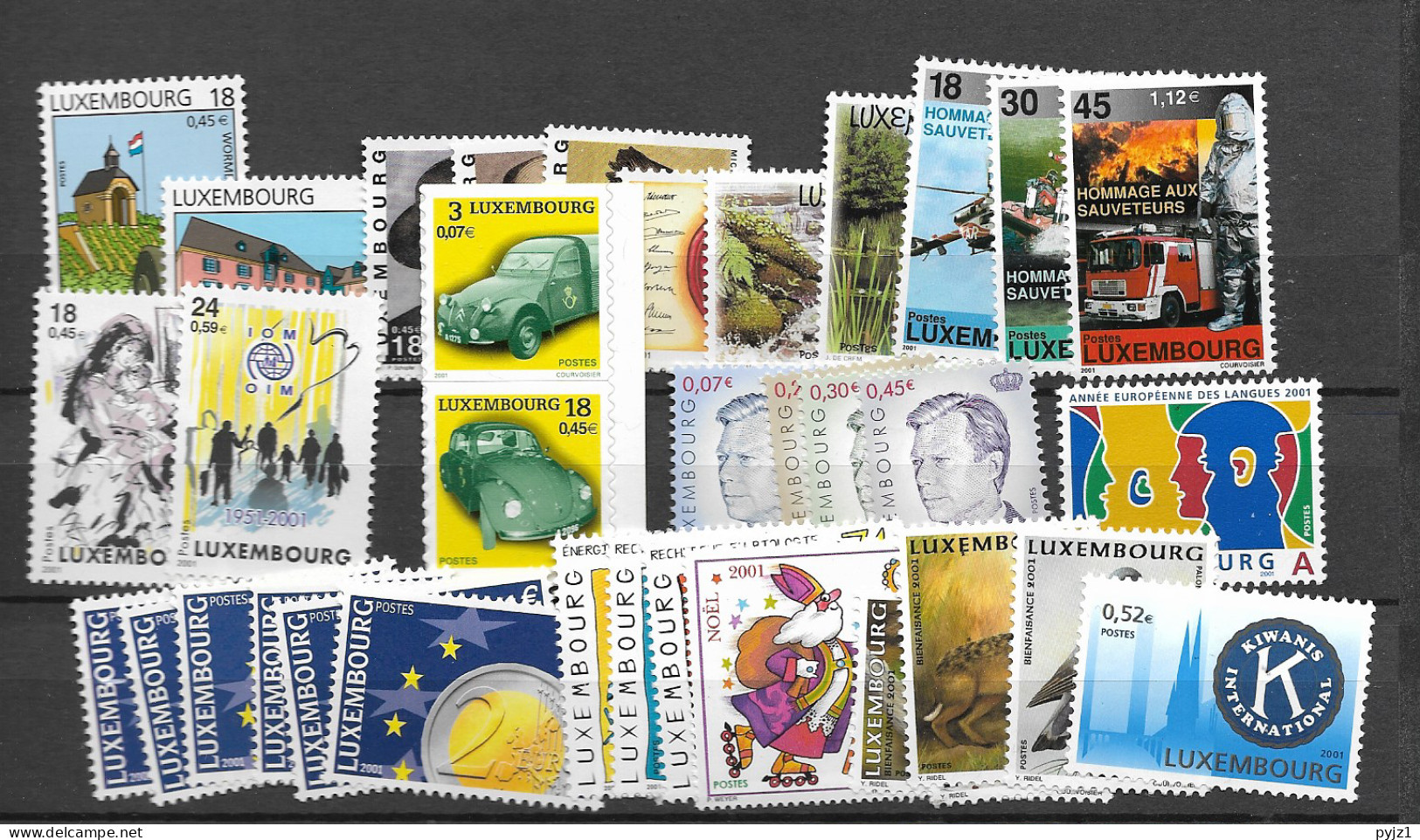 2001 MNH Luxemburg Year Complete According To Michel, Postfris** - Années Complètes