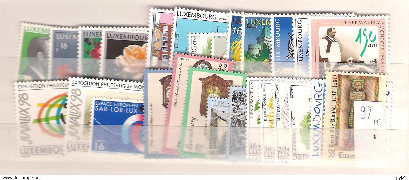 1997 MNH Luxemburg Year Complete According To Michel, Postfris** - Full Years