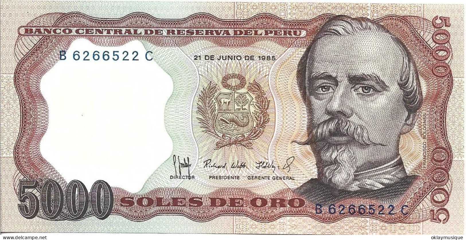 5000 Soles De Oro 1985  (perou) Neuve - Peru