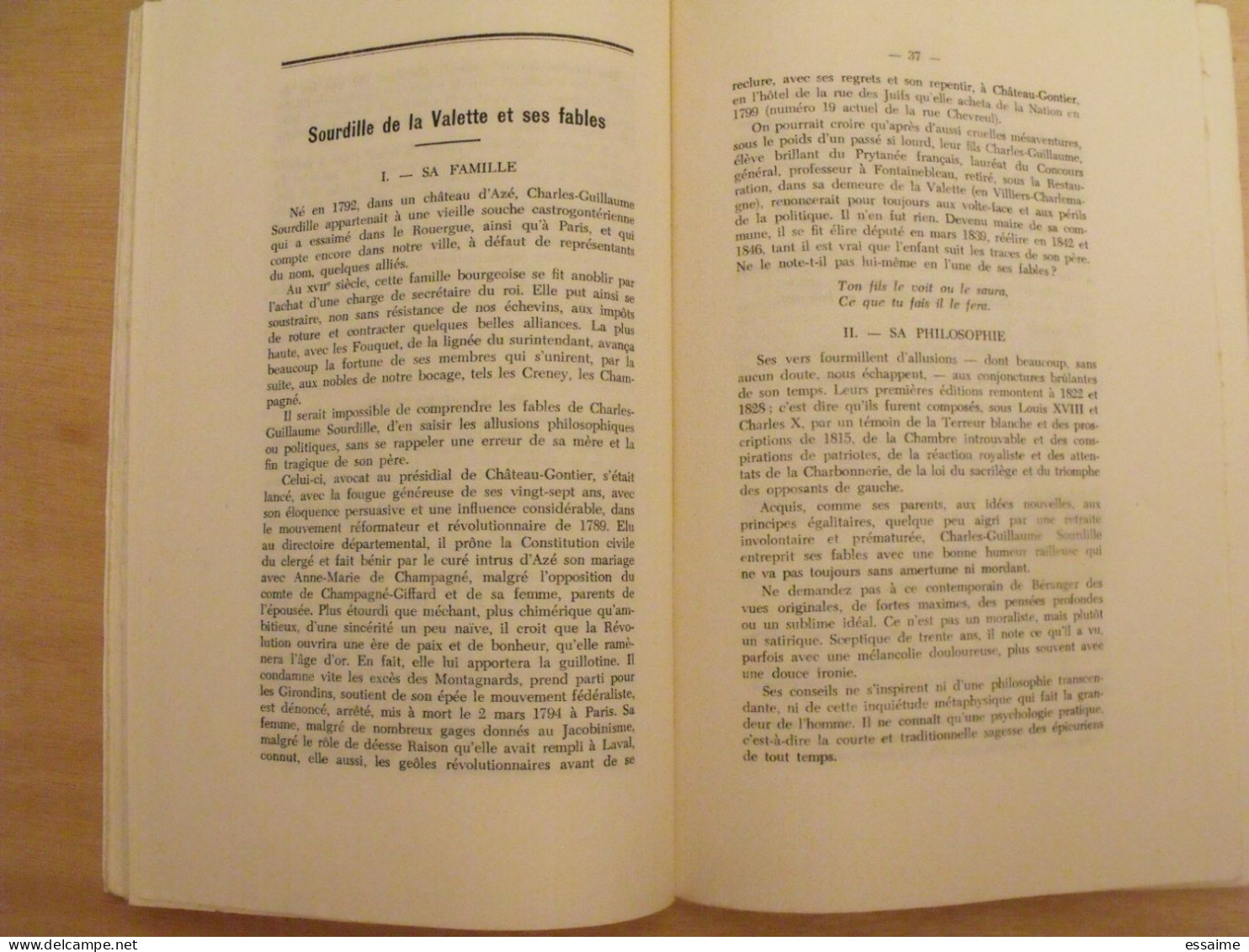 bulletin historique et archéologique de la Mayenne. 1961, tome LXX-234. Laval Chateau-Gontier. Goupil.