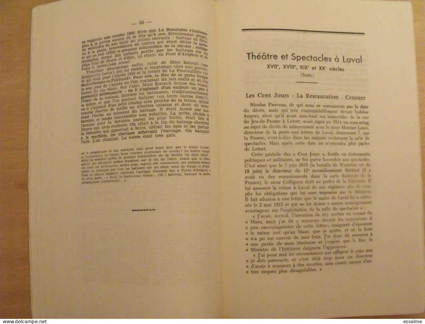 bulletin historique et archéologique de la Mayenne. 1961, tome LXX-234. Laval Chateau-Gontier. Goupil.