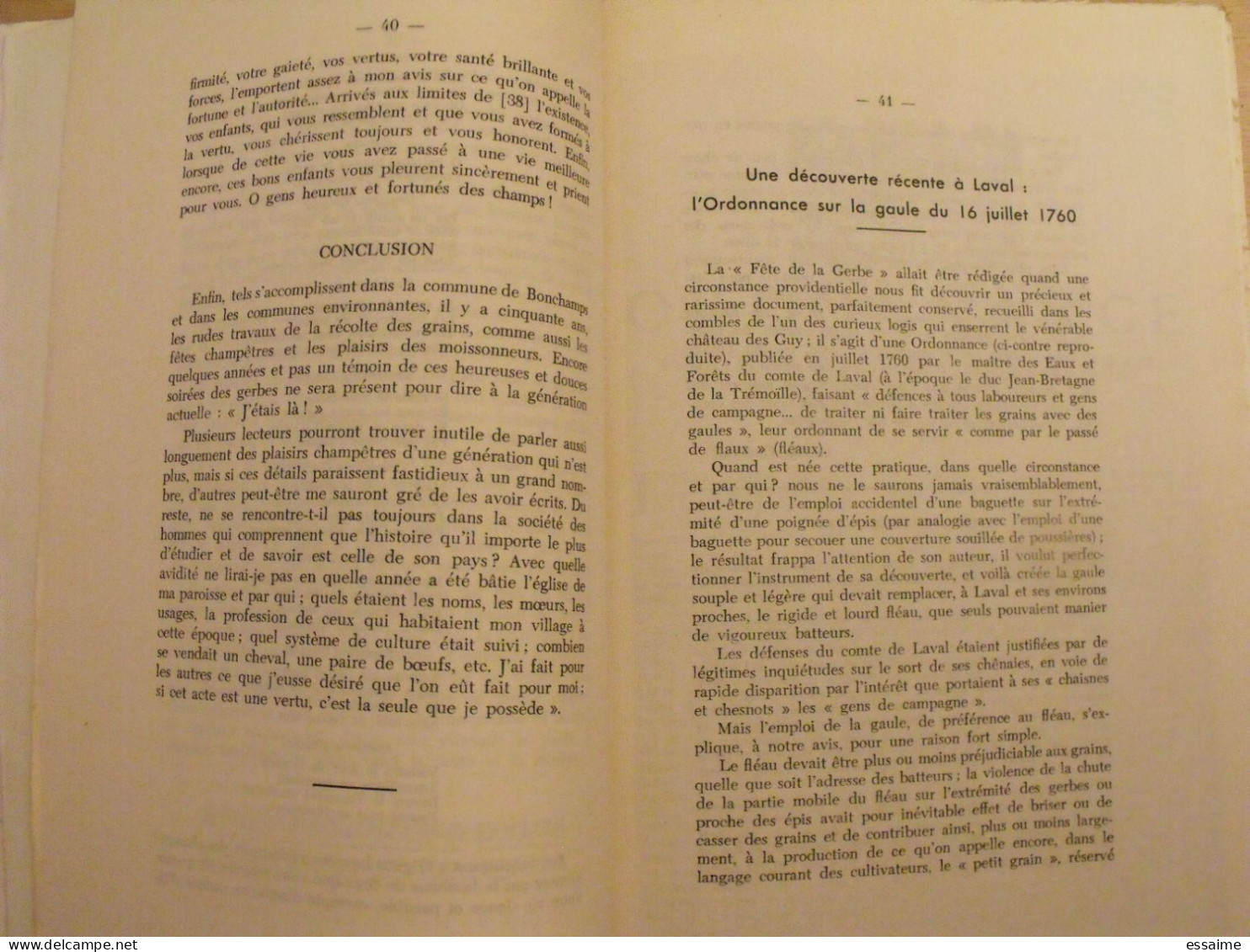 bulletin historique et archéologique de la Mayenne. 1962, tome LXXI-235. Laval Chateau-Gontier. Goupil.