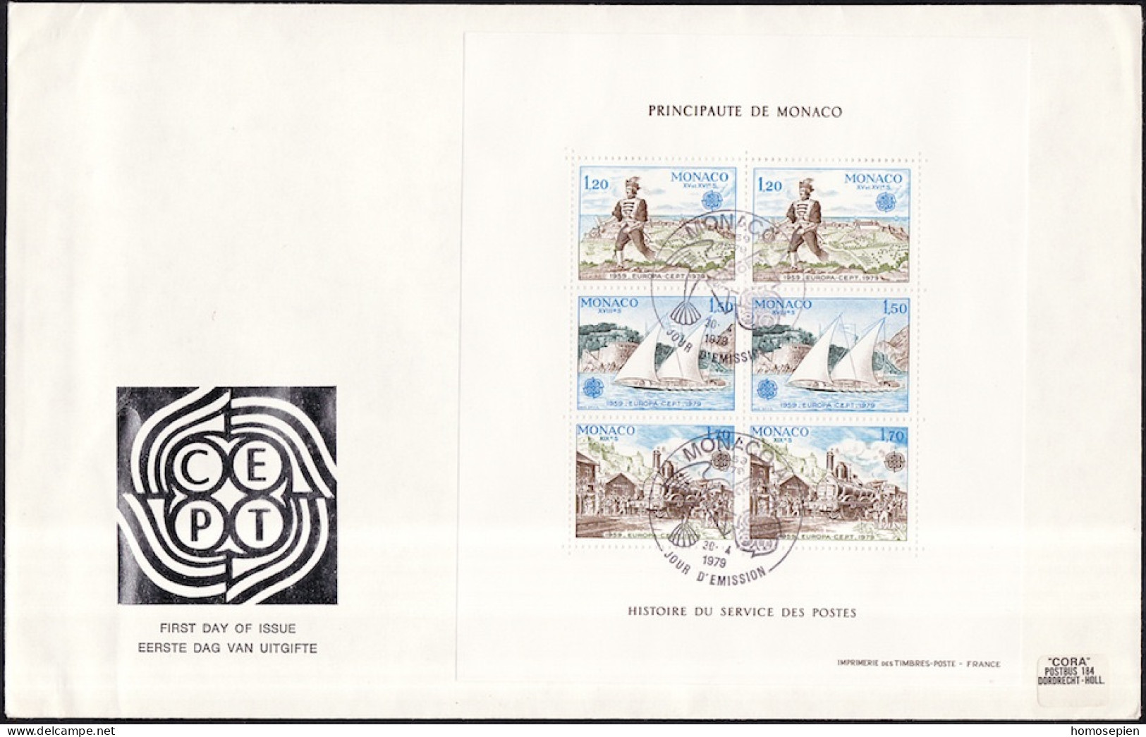 Europa CEPT 1979 Monaco FDC2 Y&T N°BF17 - Michel N°B15 - 1979