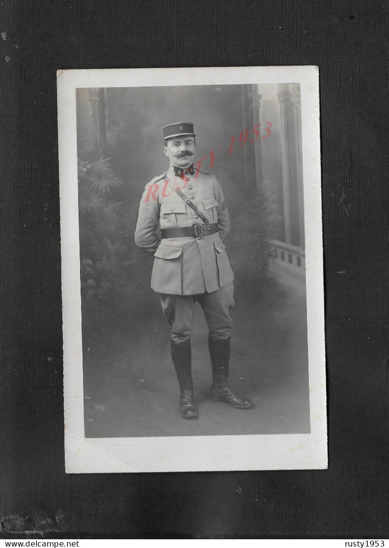 MILITARIA CARTE PHOTO MILITAIRE SOLDAT DU 8e GENDARME ? ? ALAIS MORIZOT CHARLES : - Polizei