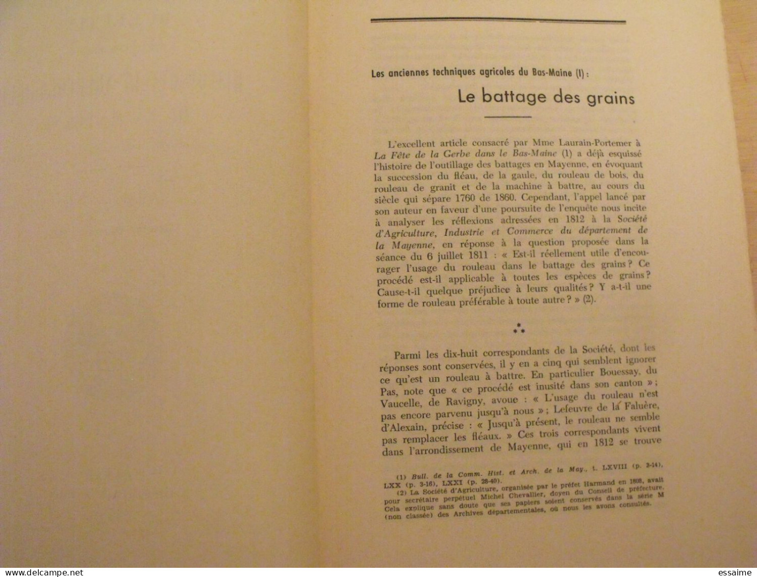 Bulletin Historique Et Archéologique De La Mayenne. 1965, N° 8 (237) . Laval Chateau-Gontier. Goupil. - Pays De Loire