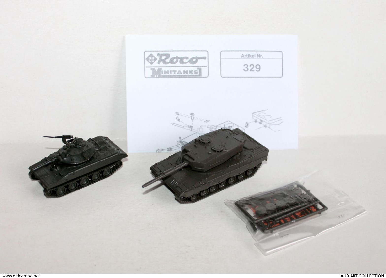 ROCO MINITANKS HO N°254 SHERIDAN M551 US + N°329 LEOPARD 2 MILITAIRE CHAR COMBAT TANK MODELE REDUIT (1712.43) - Panzer