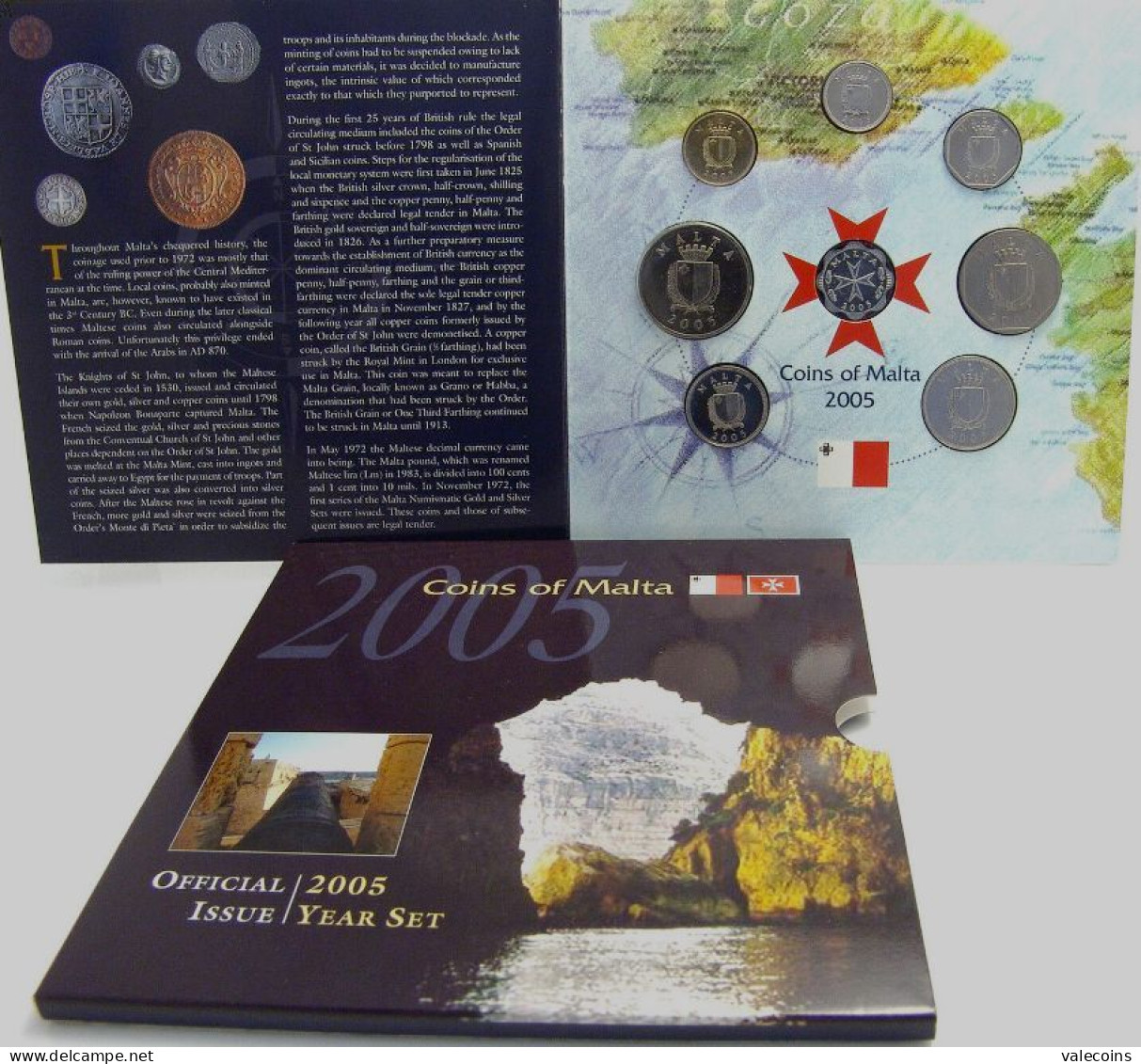 MALTA - 8 COINS - KMS OFFICIAL ISSUE 2005 YEAR SET - LIMITED ISSUE - Malta