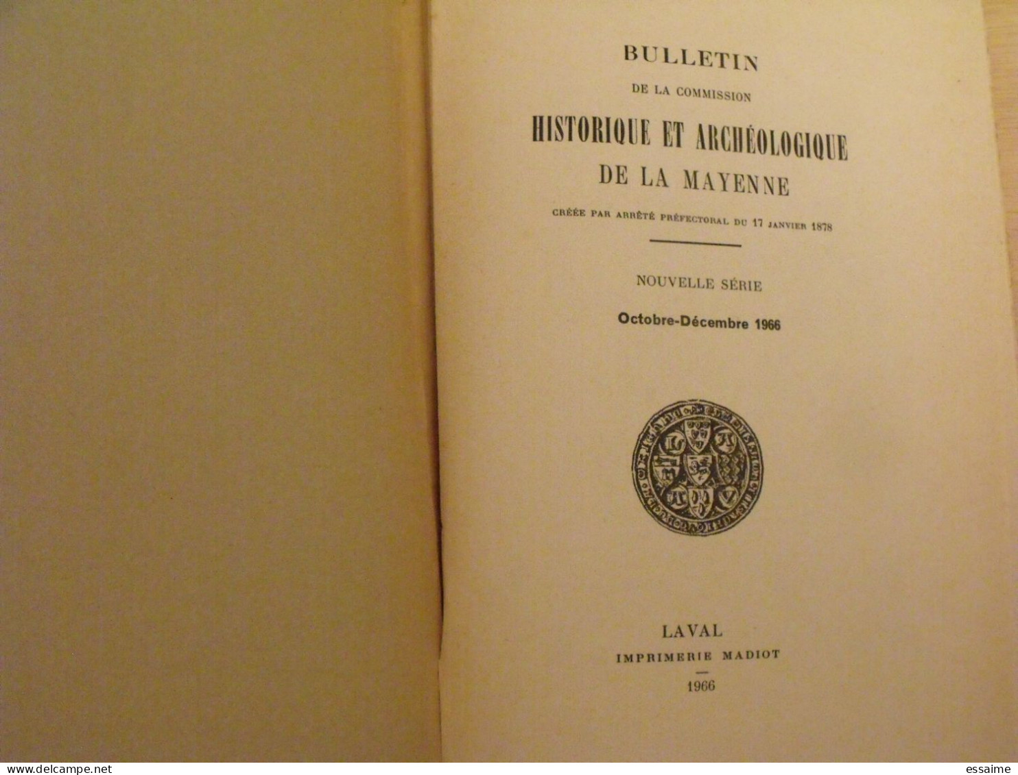 Bulletin Historique Et Archéologique De La Mayenne. 1966, N° 12 (238) . Laval Chateau-Gontier. Goupil. - Pays De Loire