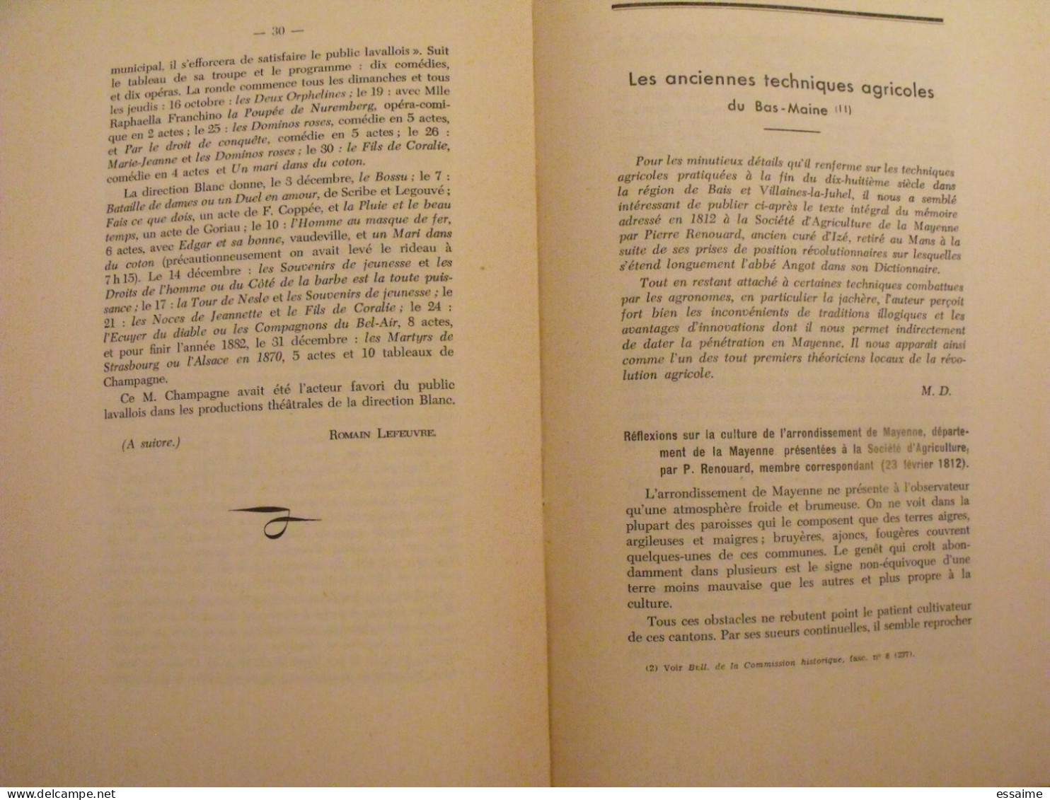 bulletin historique et archéologique de la Mayenne. 1966, n° 12 (238) . Laval Chateau-Gontier. Goupil.