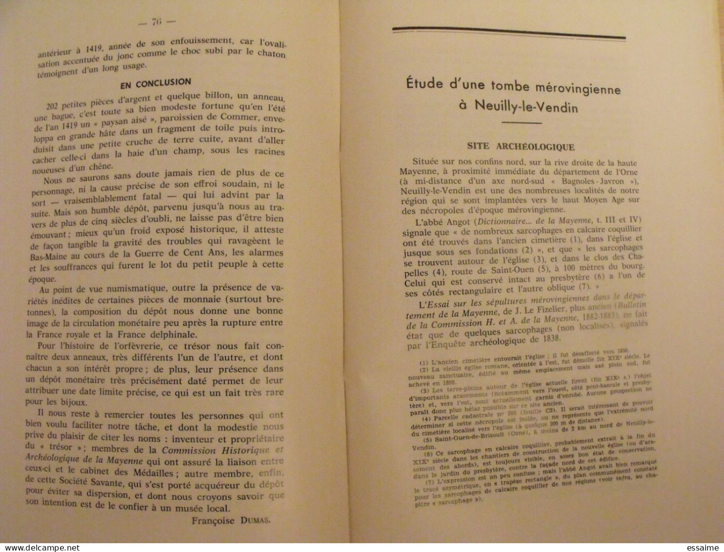 Bulletin Historique Et Archéologique De La Mayenne. 1967, N° 16 (239) . Laval Chateau-Gontier. Goupil. - Pays De Loire