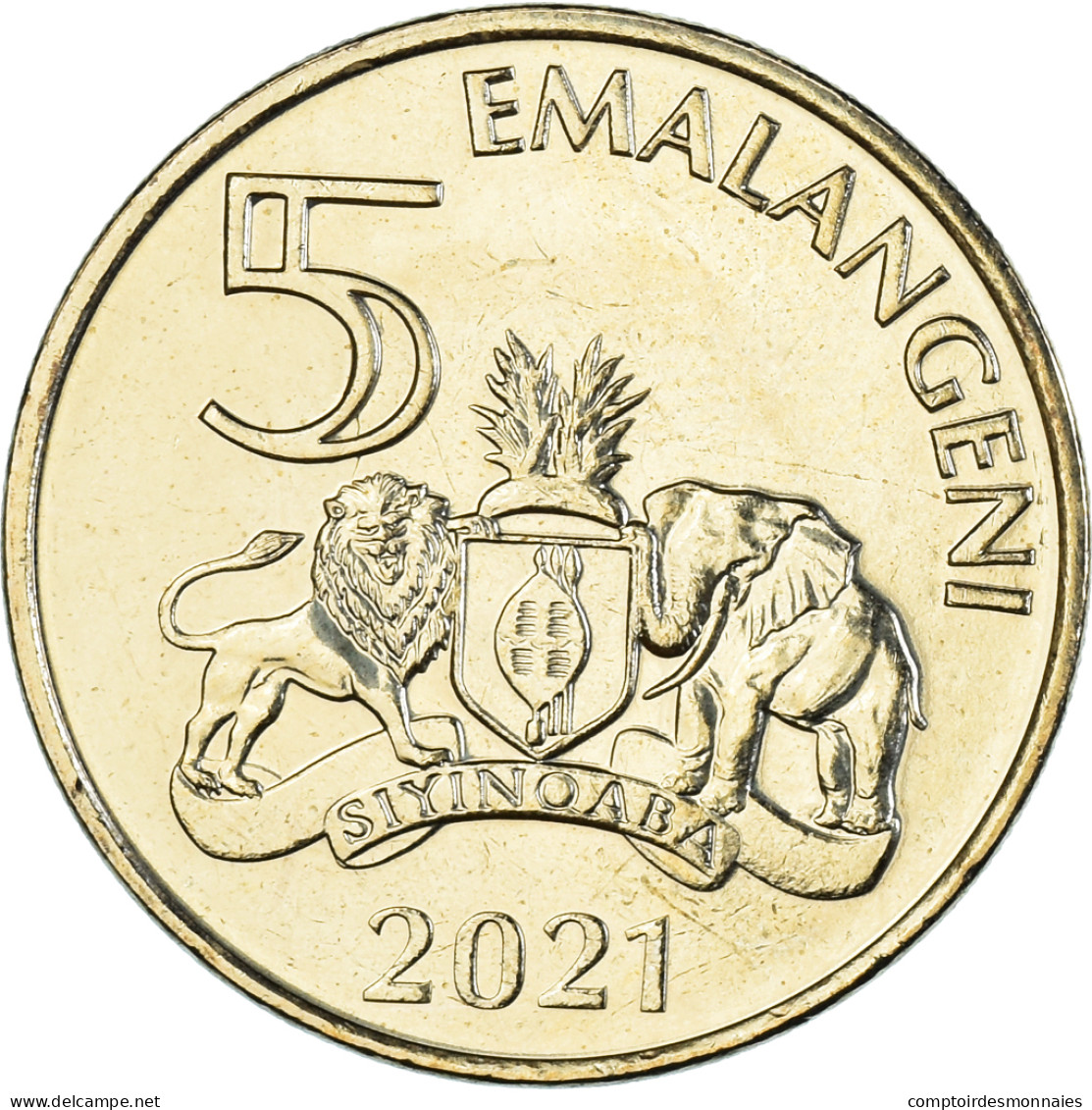 Monnaie, Eswatini, 5 Emalangeni, 2021, ESWATINI., SPL, Bronze-Aluminium - Swasiland