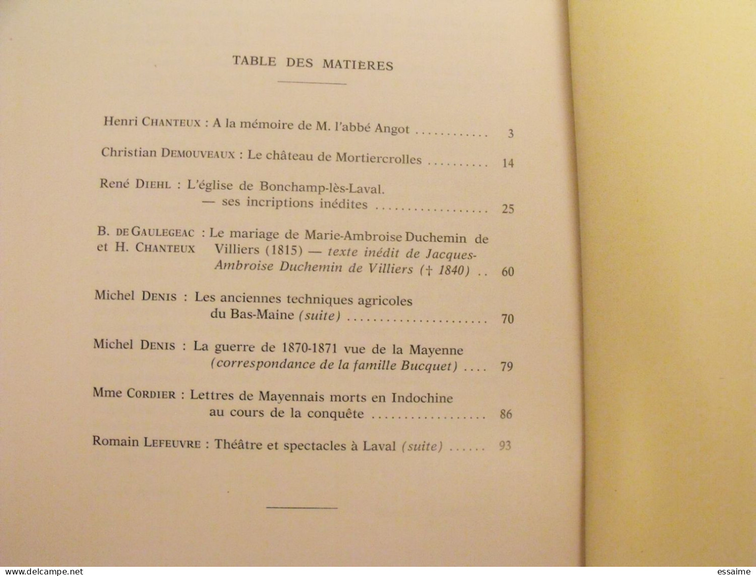 Bulletin Historique Et Archéologique De La Mayenne. 1968, N° 20 (240) . Laval Chateau-Gontier. Goupil. - Pays De Loire