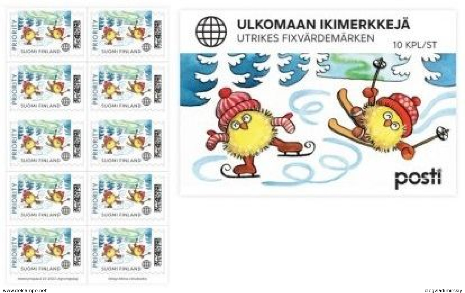 Finland Finnland Finlande 2023 Merry Christmas And Happy New Year ! Booklet Of 10 Stamps International MNH - Hojas Bloque