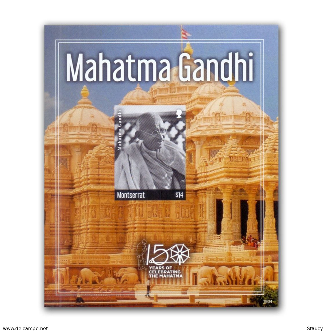 Montserrat 2019 - 150th Anni Mahatma Gandhi - Collection 2 FDCs + 2 Perf / 2 Imperf Sheets + 5 Die Cards + 2 Regd.Covers - Montserrat