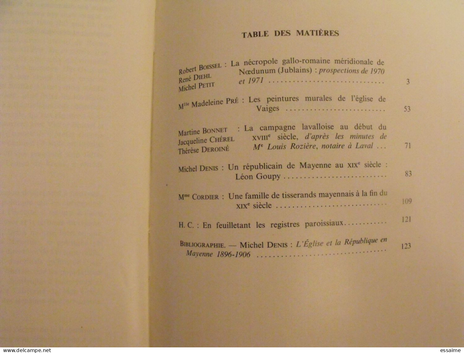 Bulletin Historique Et Archéologique De La Mayenne. 1970-71, N° 25 (242) . Laval Chateau-Gontier. Goupil. - Pays De Loire