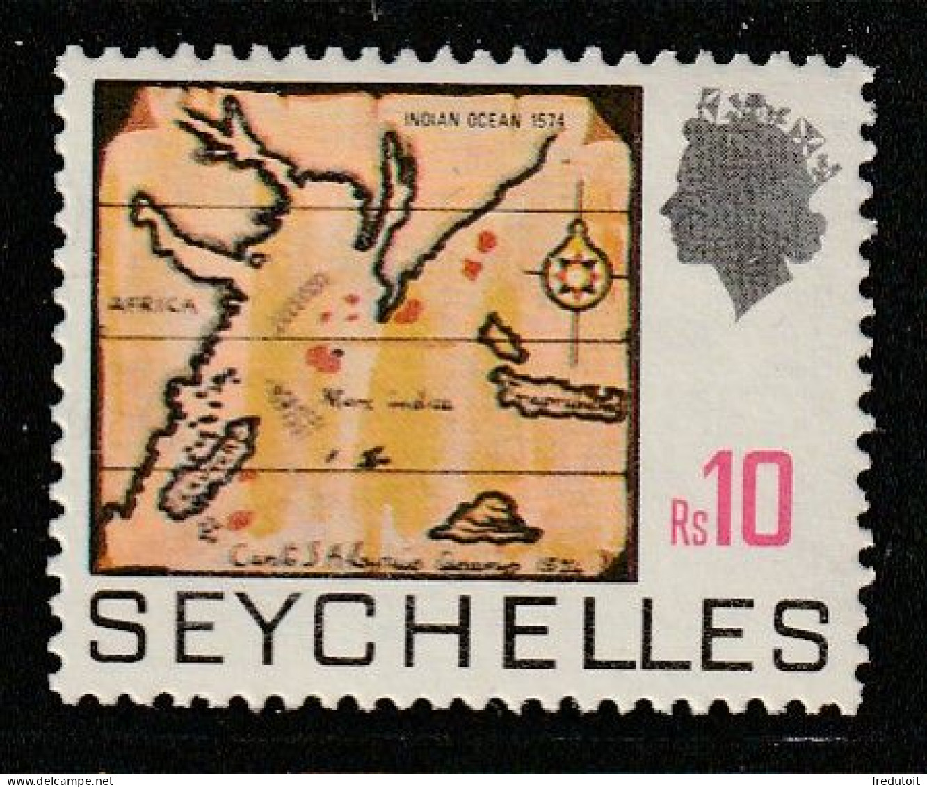 SEYCHELLES - N°265 ** (1969-72) Carte - Seychelles (...-1976)
