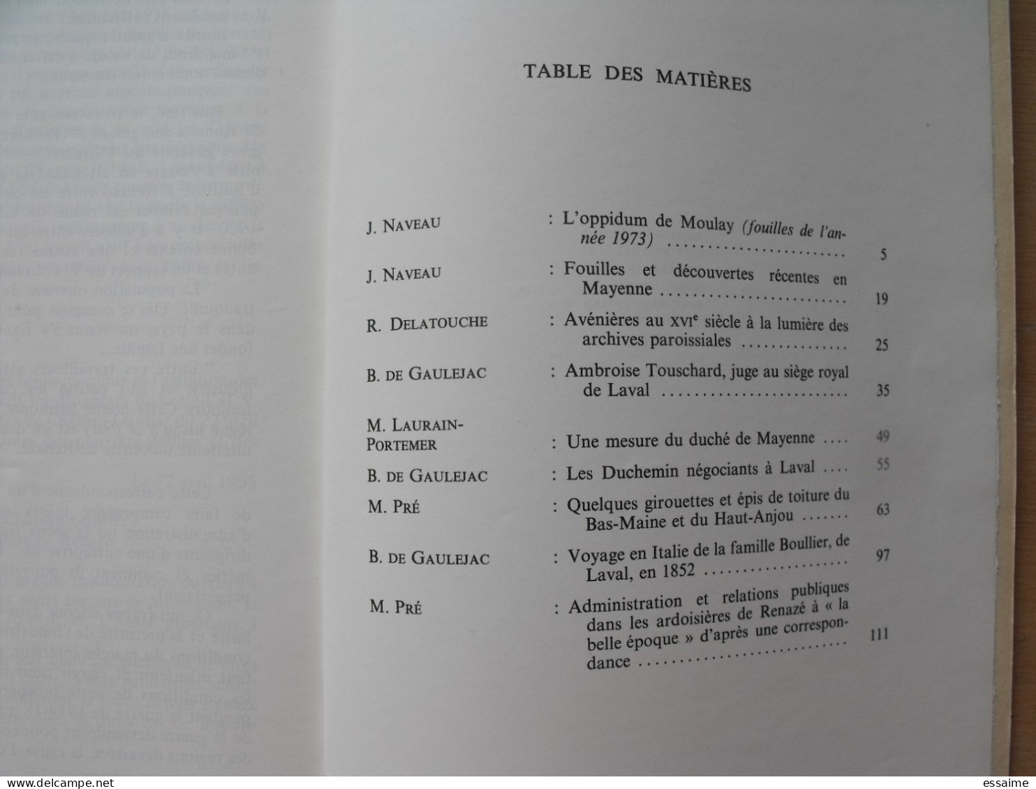 Bulletin Historique Et Archéologique De La Mayenne. 1973, N° 33 (244) . Laval Chateau-Gontier. Goupil. Girouette - Pays De Loire