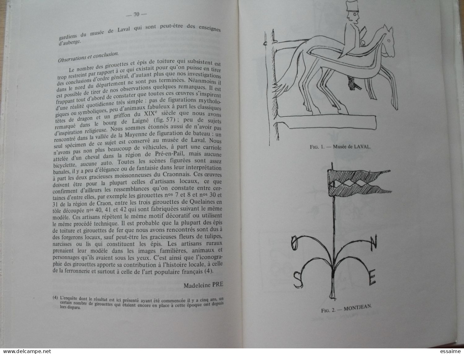 bulletin historique et archéologique de la Mayenne. 1973, n° 33 (244) . Laval Chateau-Gontier. Goupil. girouette