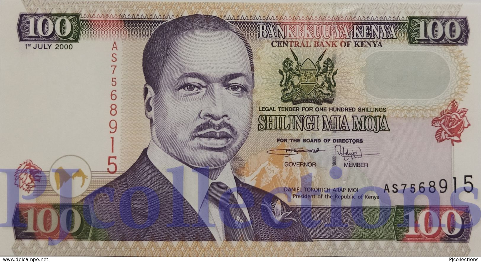 KENYA 100 SHILLINGS 2000 PICK 37e UNC - Kenia