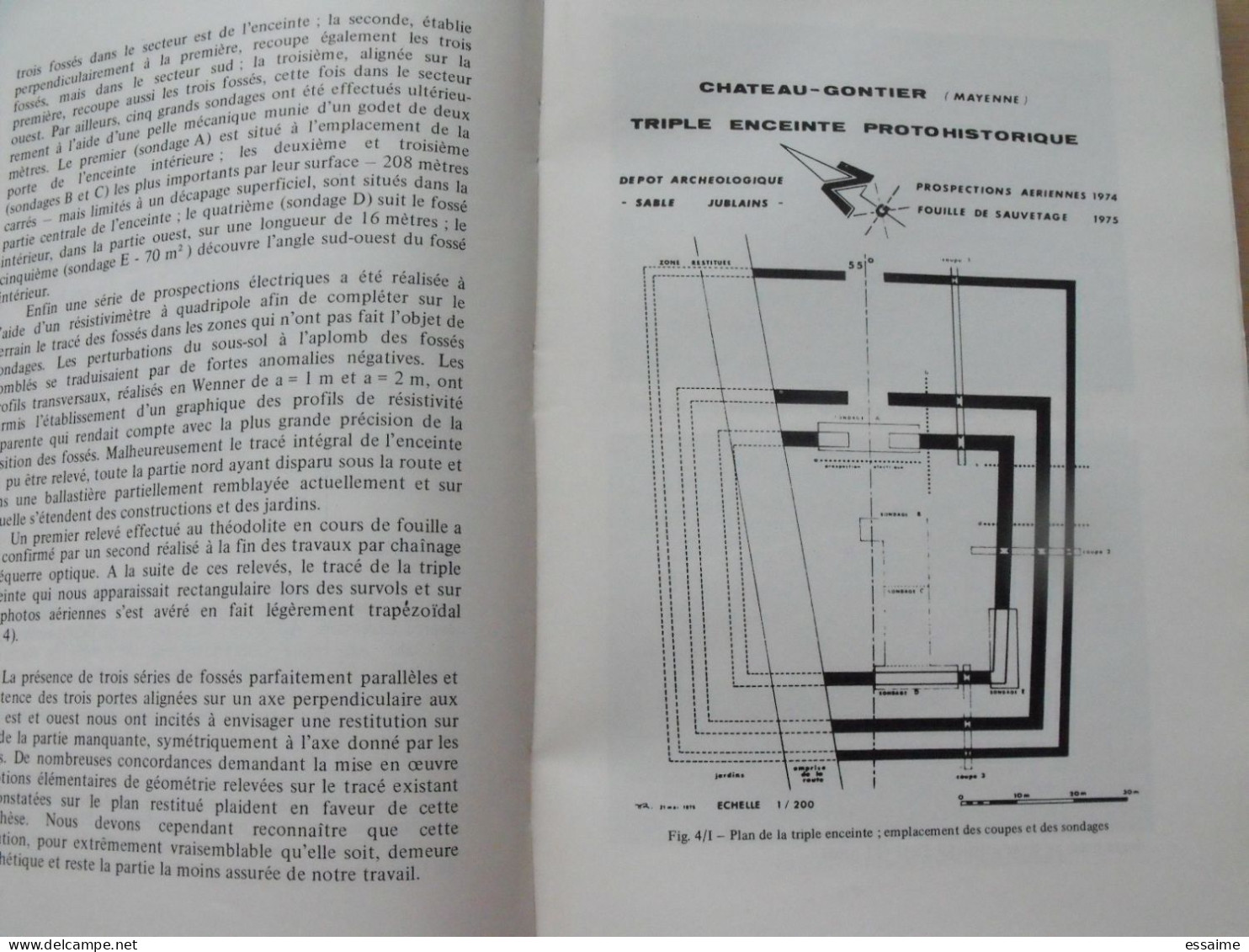 bulletin historique et archéologique de la Mayenne. 1975-76, n° 41-42 (246-4) . Laval Chateau-Gontier. Goupil.