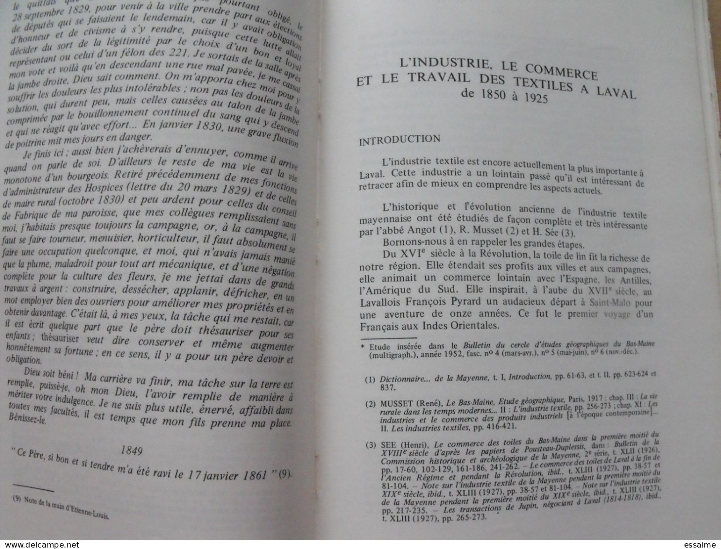 bulletin historique et archéologique de la Mayenne. 1975-76, n° 41-42 (246-4) . Laval Chateau-Gontier. Goupil.