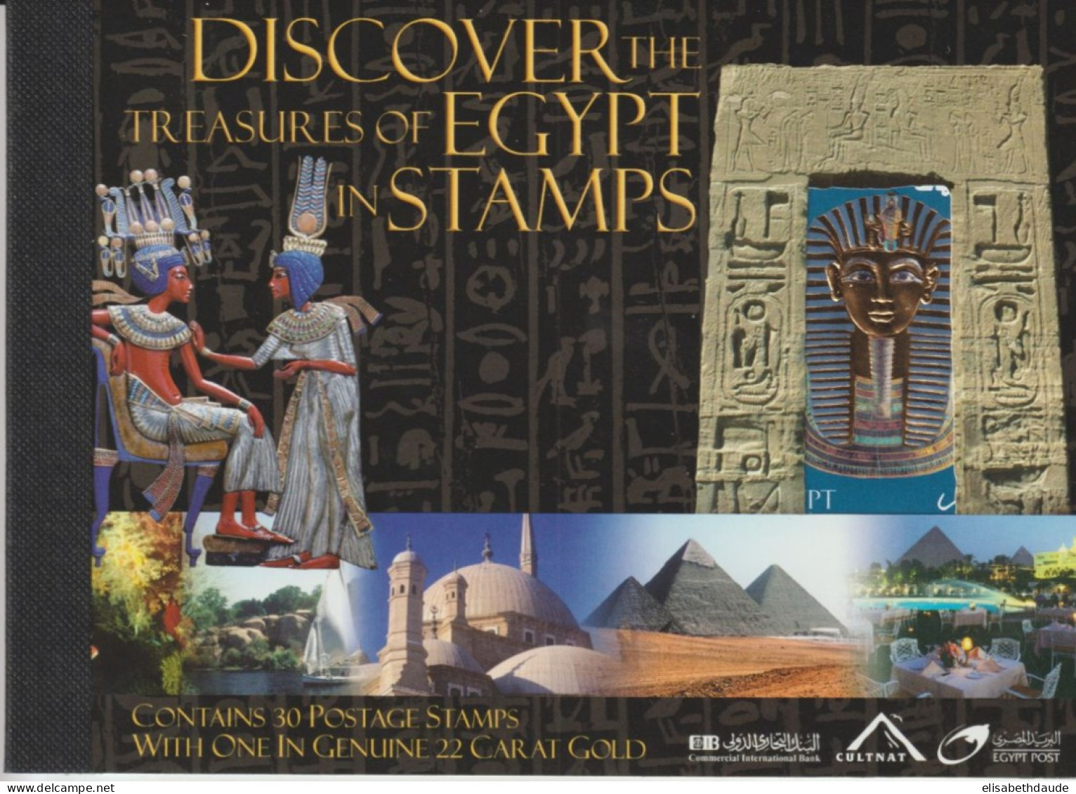 EGYPTE - 2004 - CARNET TIMBRE OR (GOLD STAMPS) ! YVERT N° C1806 ** MNH - COTE = 65 EUR. - Archäologie