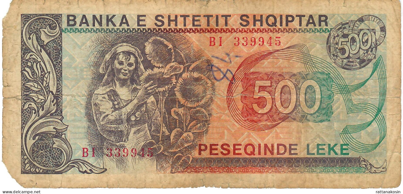 ALBANIA P48 500 LEKE 1991    GOOD - Albanië