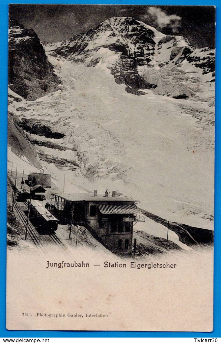 CPA SUISSE - BERNE - JUNGFRAUBAHN - STATION EIGERGLETSCHER - GARE, TRAIN.... - Sonstige & Ohne Zuordnung