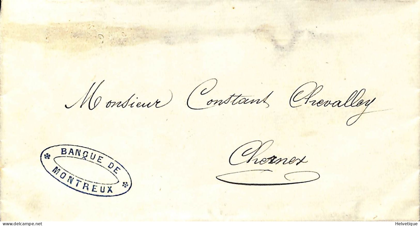Lettre Banque De Montreux 1876 Relevé De Compte Chevalley Chernex - Suiza