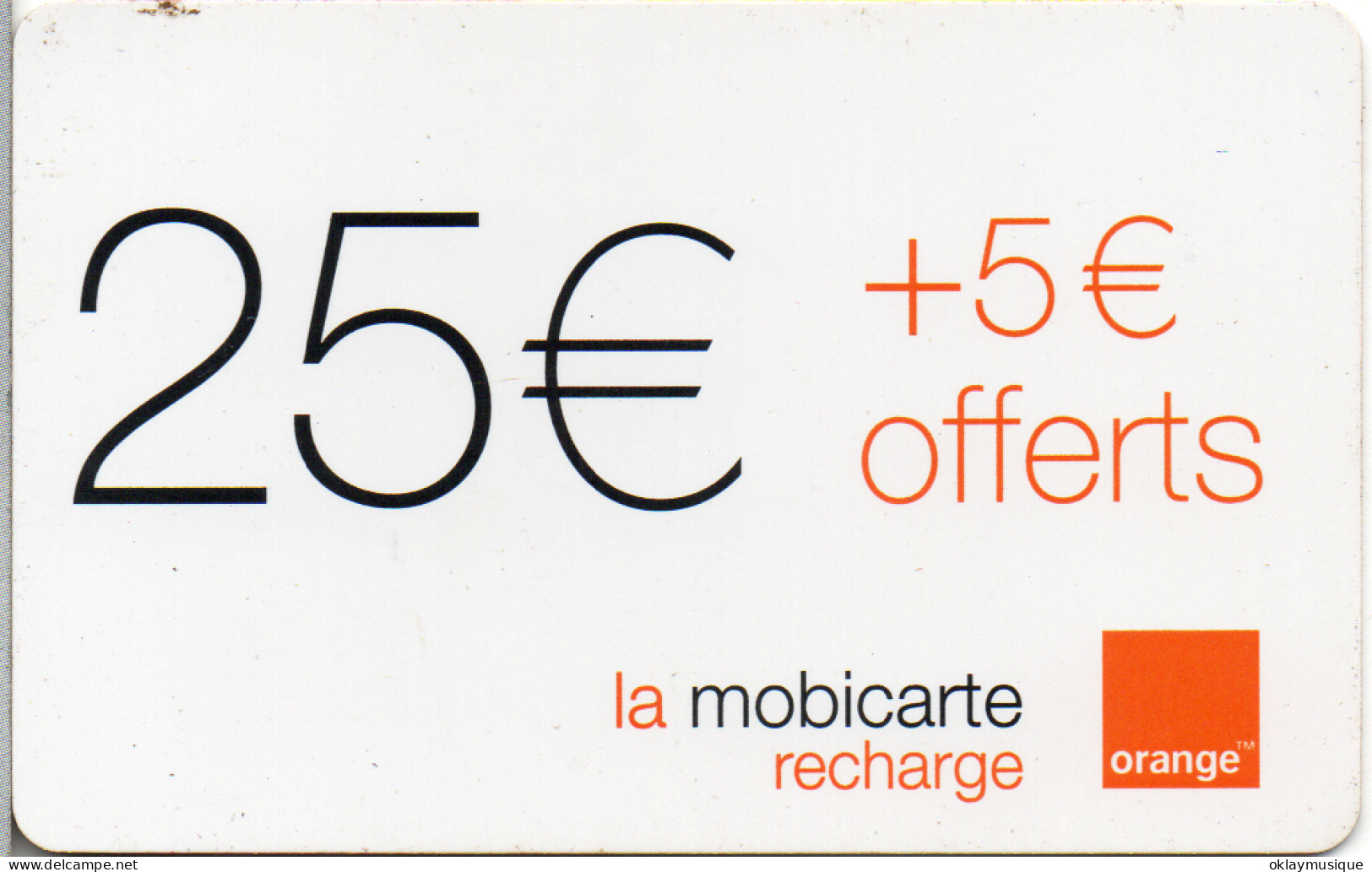 11-2001 Orange    25€ - Opérateurs Télécom