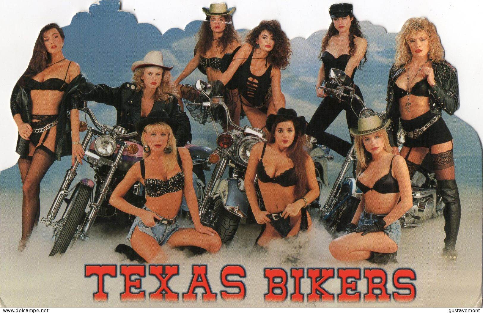 CPM 9 Pin Ups Avec Motos "Texas Bikers" - Pin-Ups