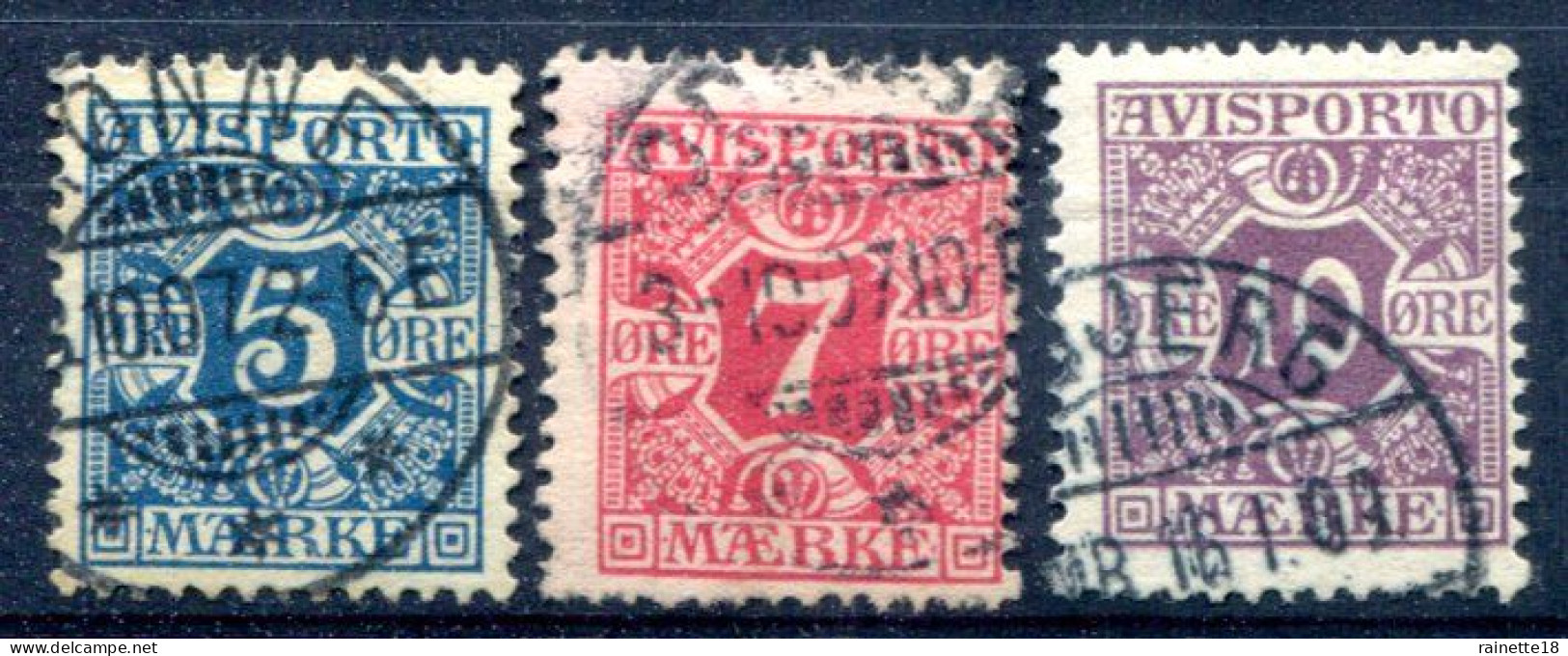 Danemark       Timbres Pour Journaux    2/4  Oblitérés - Otros & Sin Clasificación