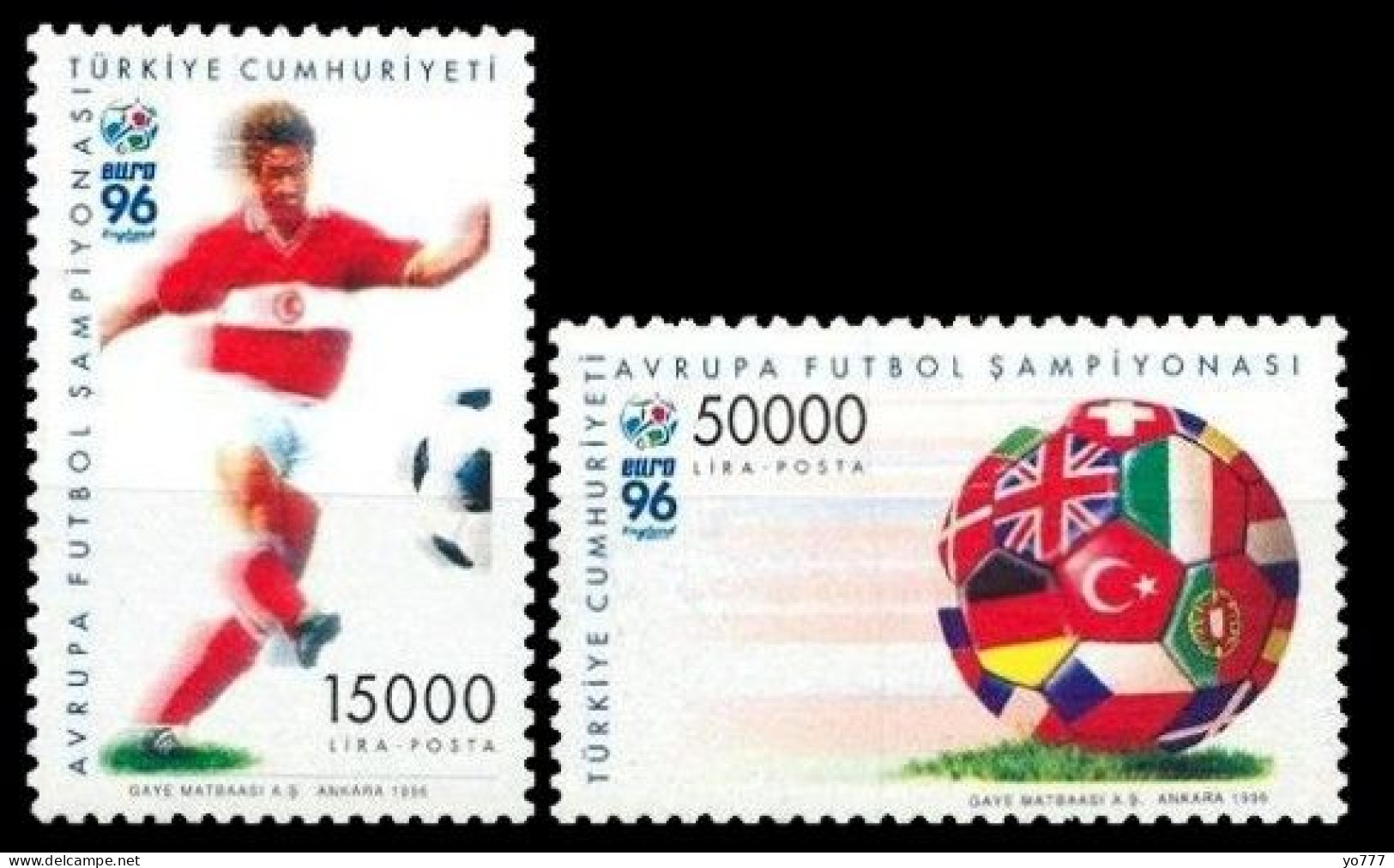 (3079-80) TURKEY EUROPEAN FOOTBALL CHAMPIONSHIP MNH** - Nuevos