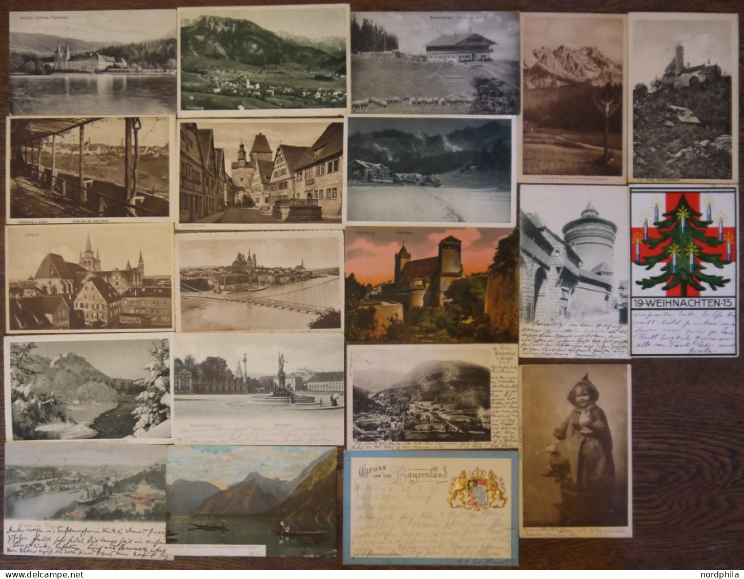 BAYERN 1889-1920, 20 Verschiedene Gebrauchte Ansichtskarten, Meist Pracht - Storia Postale