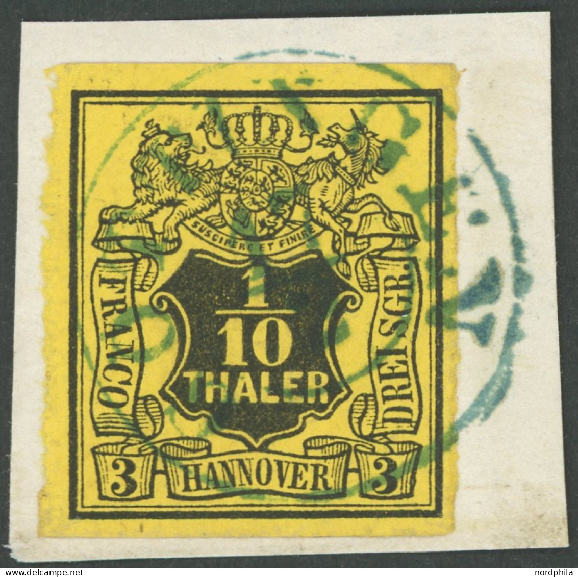 HANNOVER 5 BrfStk, 1851, 1/10 Th. Schwarz Auf Gelb, Zentrischer K2 GÖTTINGEN, Breitrandig, Kabinett, Kurzbefund Berger - Hanovre