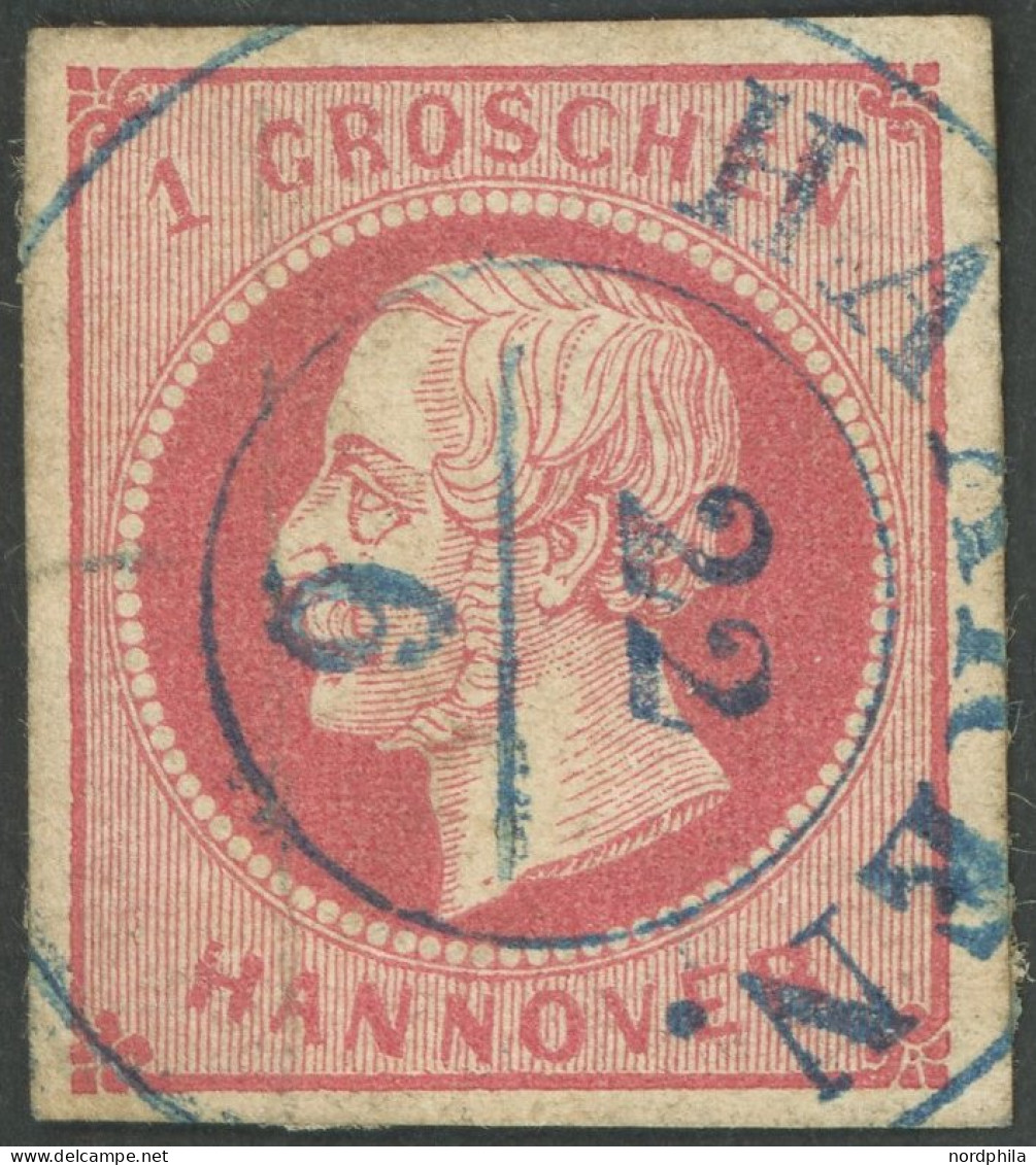 HANNOVER 14 O, HAAREN, Blauer K2 Auf 1 Gr. Rosa, Pracht - Hanovre