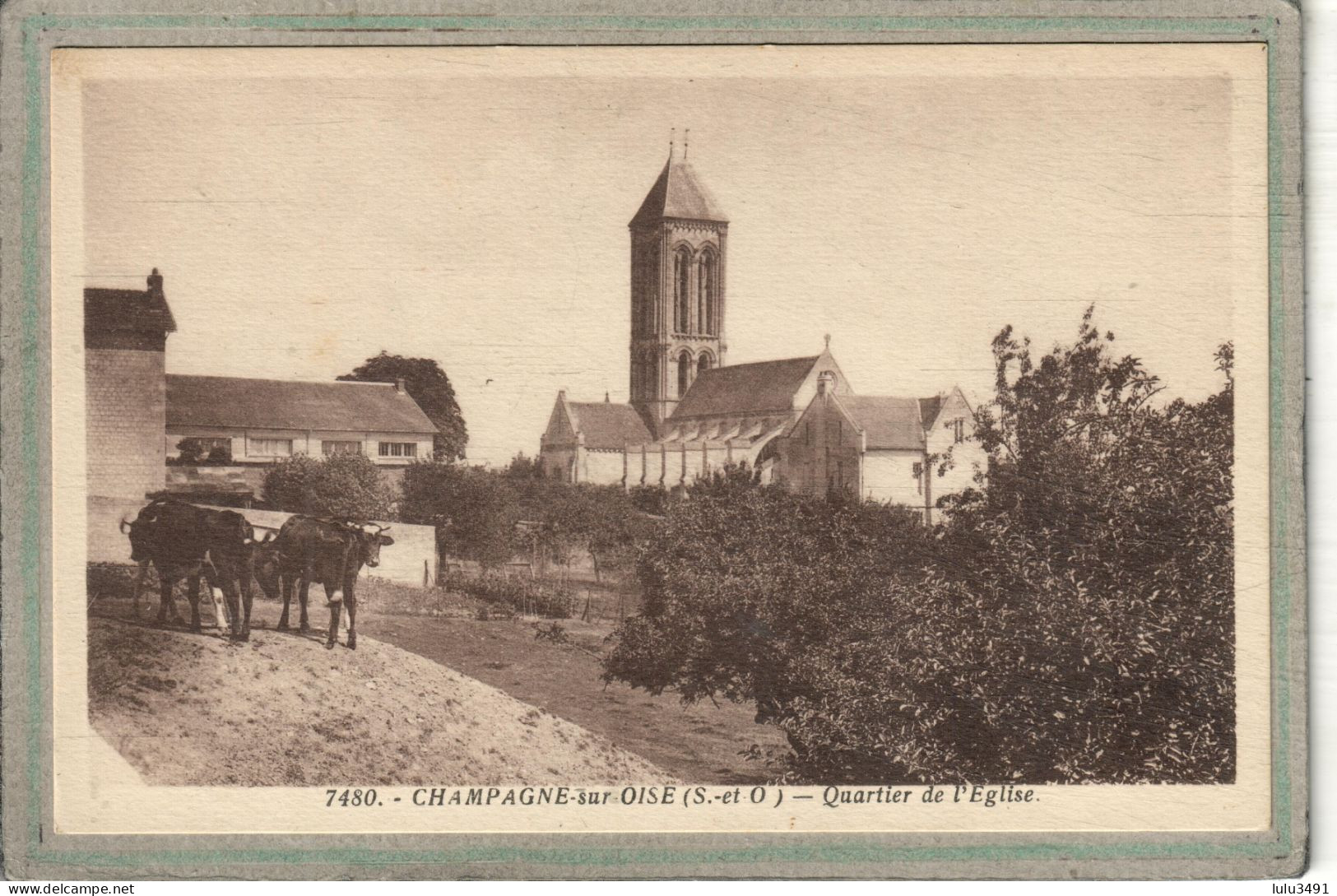 CPA  (95) CHAMPAGNE-sur-OISE - Aspect Du Quartier De L'Eglise Dans Les Années 30 - Champagne Sur Oise