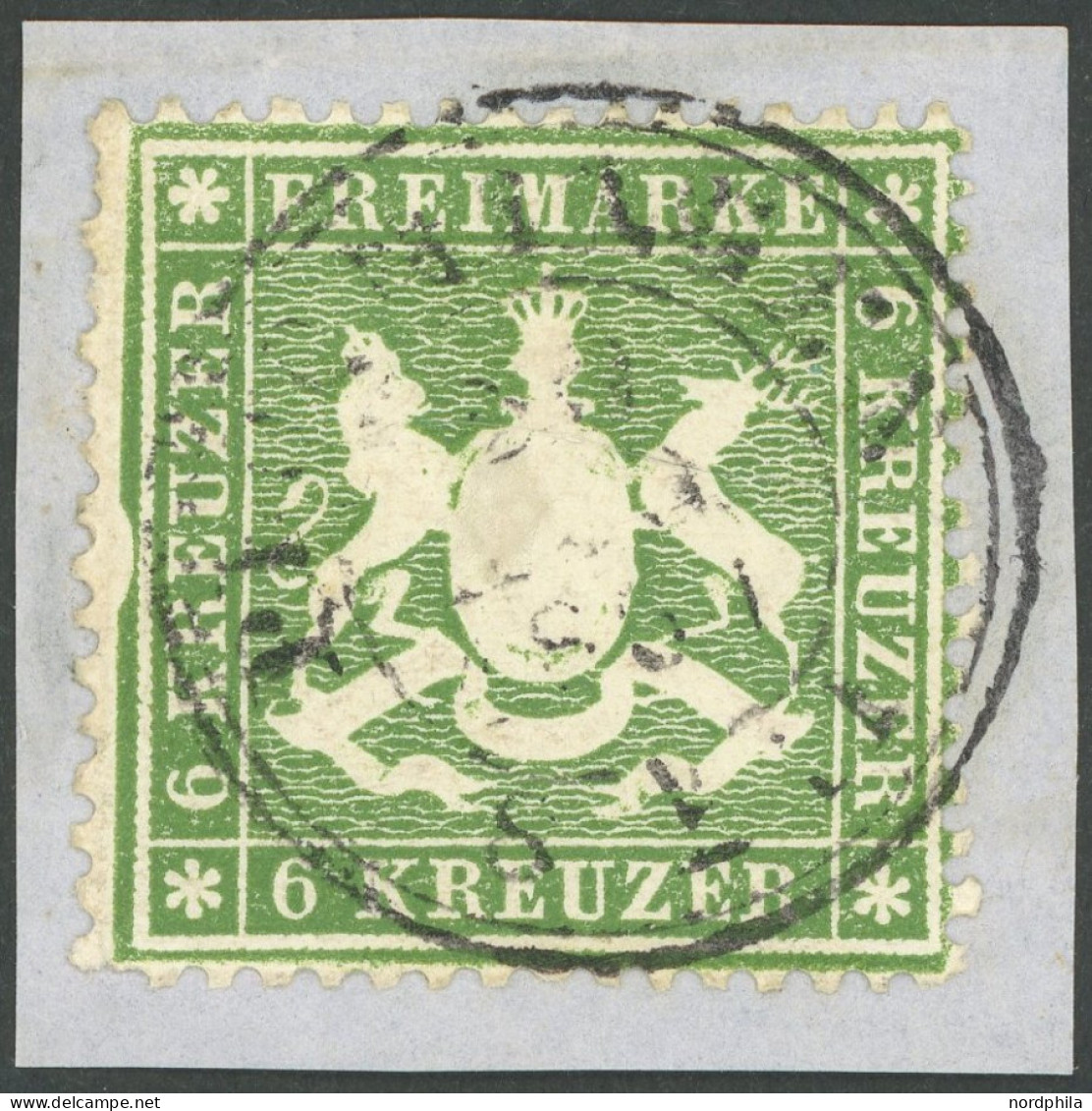 WÜRTTEMBERG 18xI BrfStk, 1860, 6 Kr. Hellgrün Mit Plattenfehler Einbuchung In Der Linken Randlinie Neben Erstem E In Kre - Andere & Zonder Classificatie