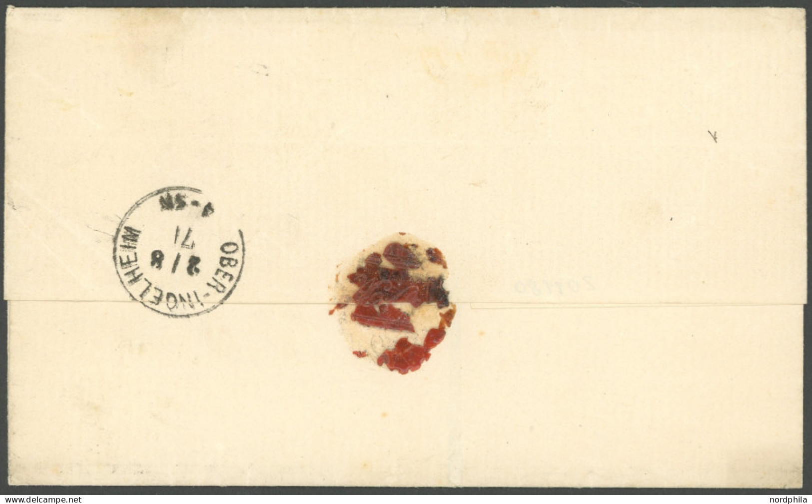 NDP GAA 1 BRIEF, Ganzsachenausschnitt: 1871, 1 Gr. Rosa, Grauer Überdruck, Mit Federkreuz Auf Briefhülle Von Salzwedel N - Lettres & Documents