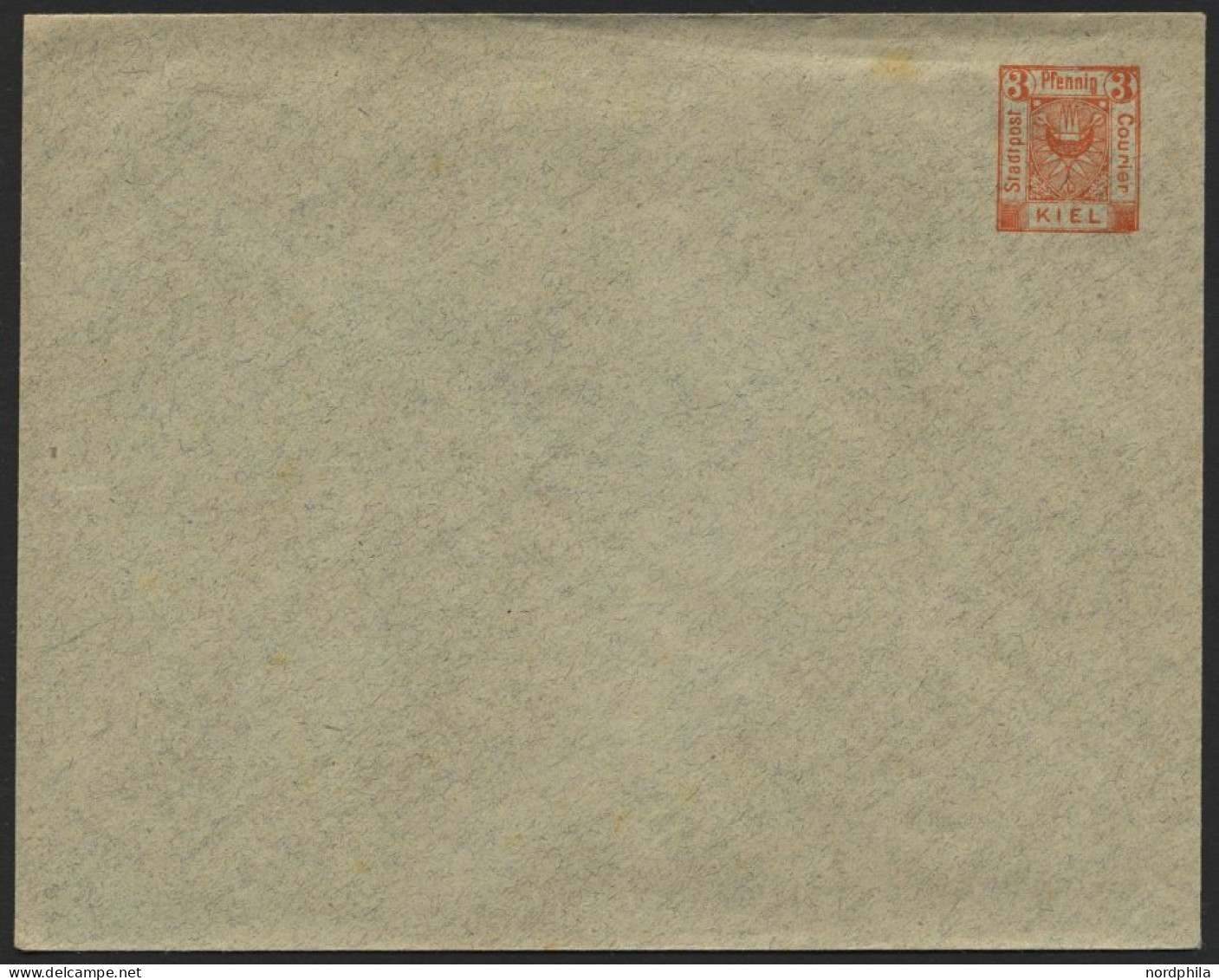 KIEL A U 2 BRIEF, COURIER: 1899, Umschlag 3 Pf. Orange, Ungebraucht, Feinst - Postes Privées & Locales
