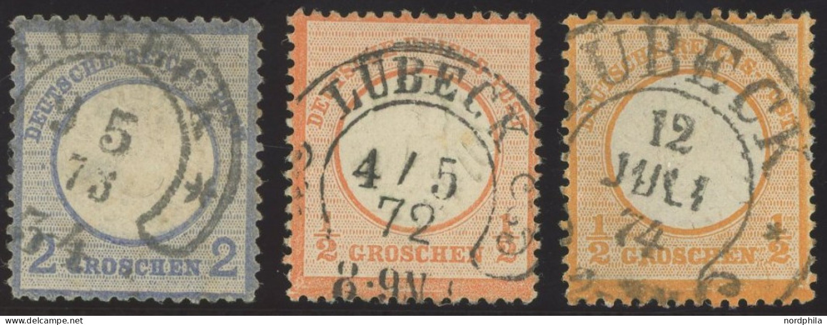 HUFEISENSTEMPEL DR O, LÜBECK, (Sp Nr. 22-1,2,4), 3 Werte In Unterschiedlicher Erhaltung - Used Stamps